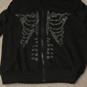 All black rhinestone jacket